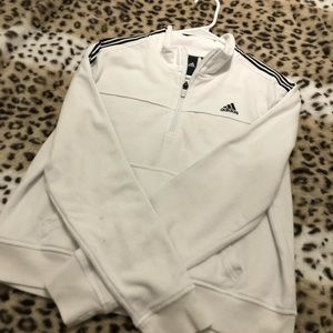 Authentic ADIDAS Quarter ZIP Pullover (WHITE)